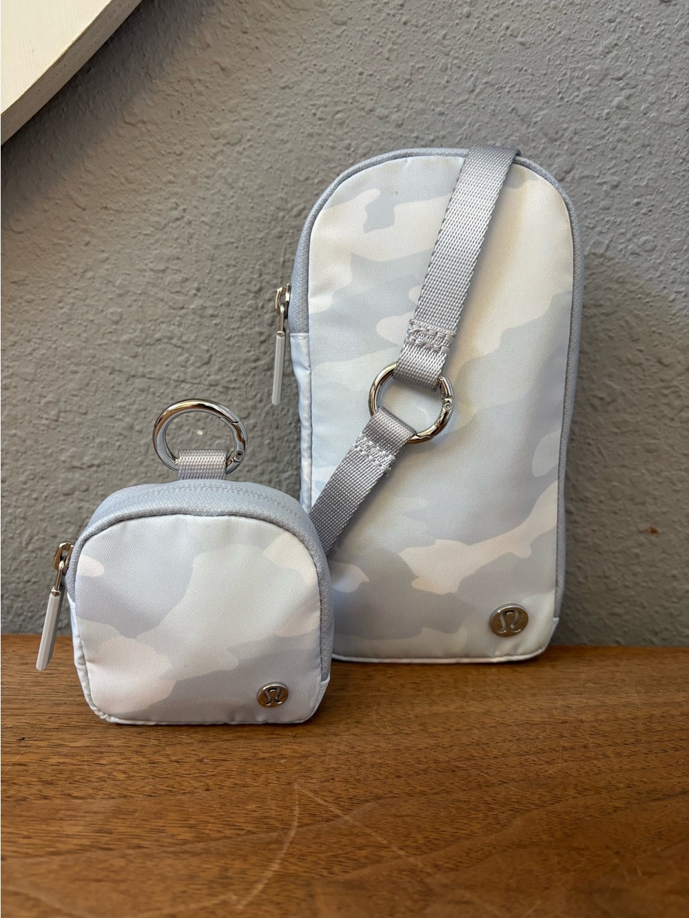 lululemon athletica White Camo Crossbody Pouch with Mini Case